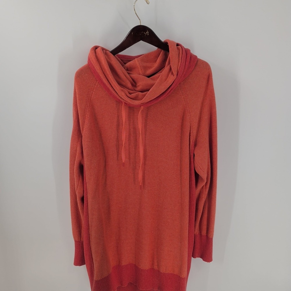 Vintage Eddie Bauer Retro Cowl Neck Pullover Sweater‎ Rust Orange Size 3X